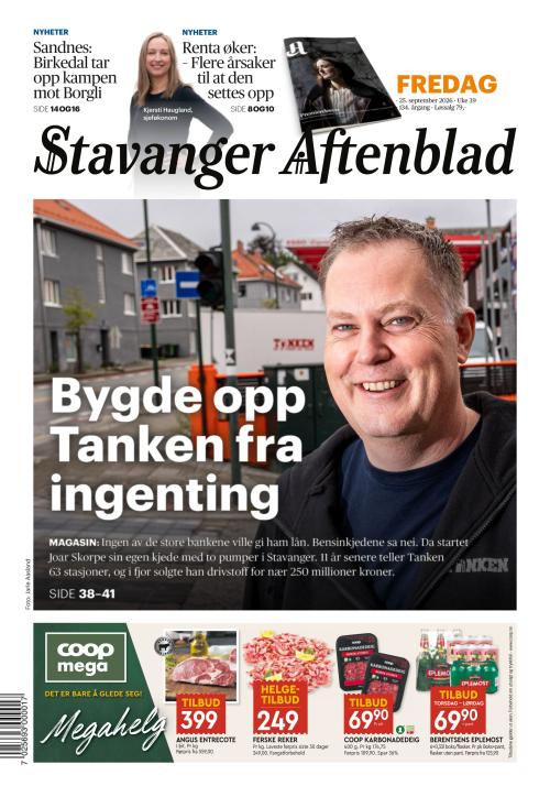 Stavanger Aftenblad 25.9.2026