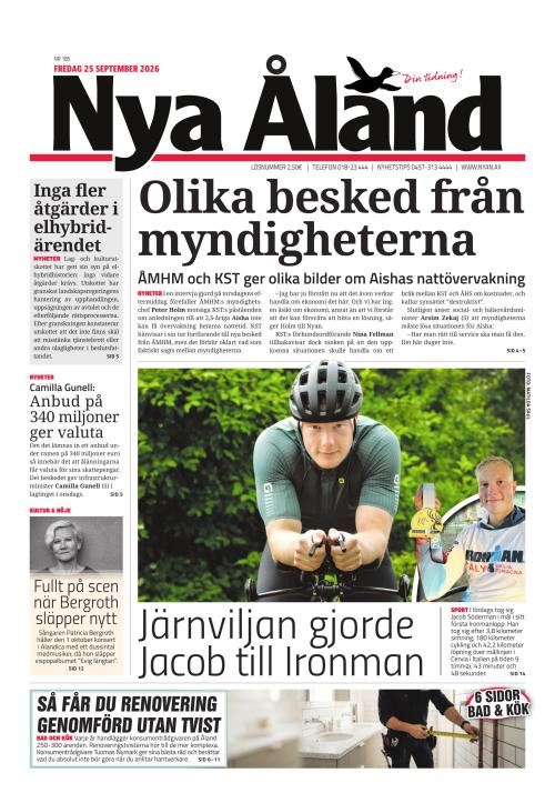 Nya Åland 25.9.2026