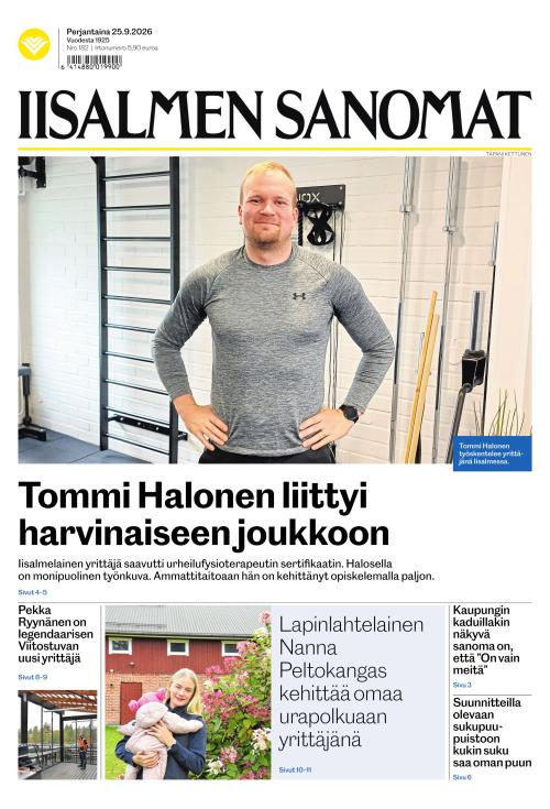 Iisalmen Sanomat 25.9.2026