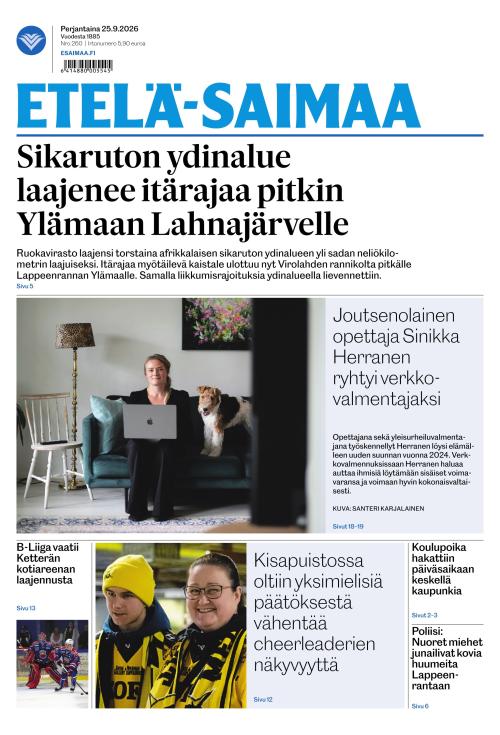 Etelä-Saimaa 25.9.2026
