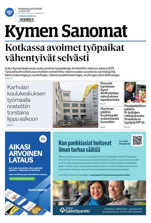 Kymen Sanomat 25.9.2026