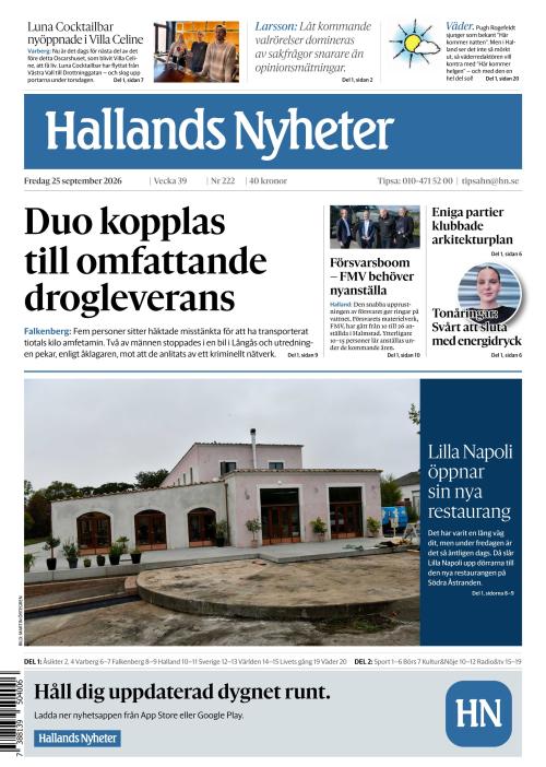 Hallands Nyheter 25.9.2026