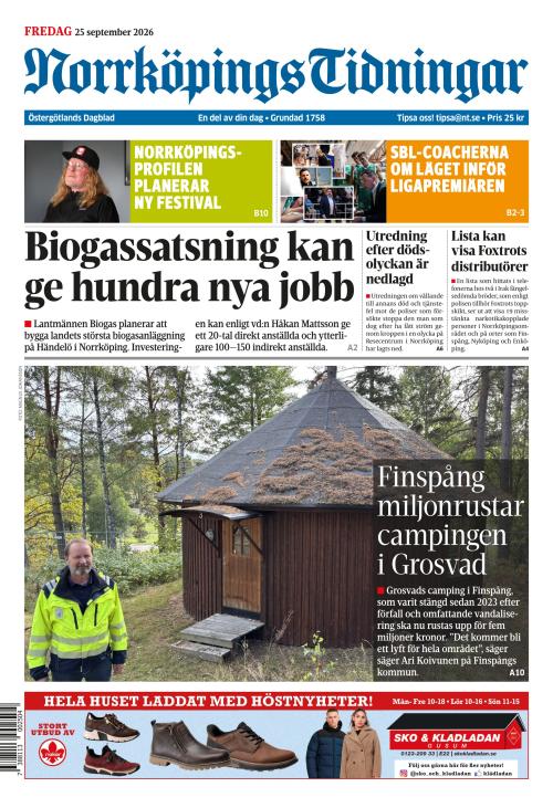 Norrköpings Tidningar 25.9.2026