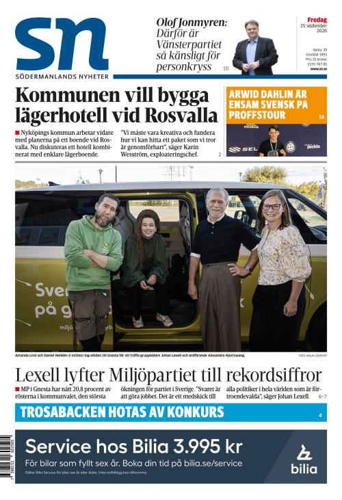 Södermanlands Nyheter 25.9.2026