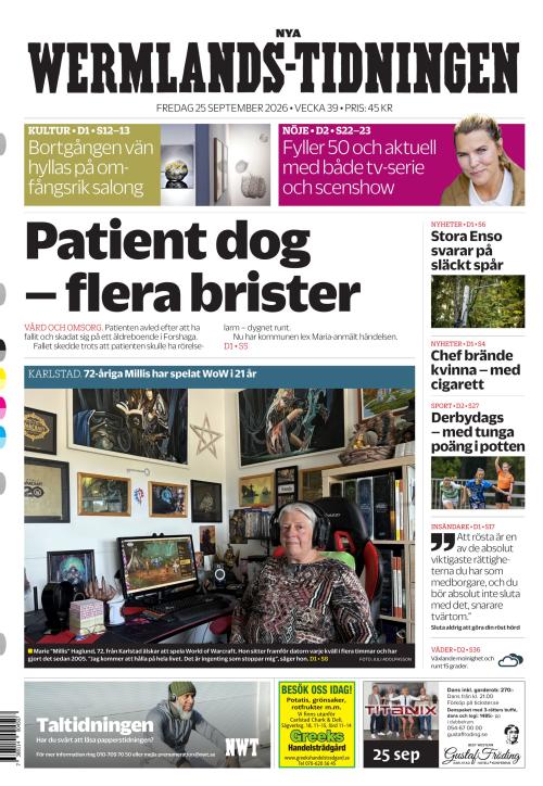 Nya Wermlands-Tidningen 25.9.2026
