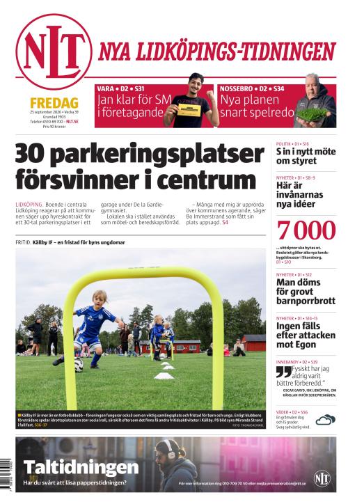 Nya Lidköpings-Tidningen 25.9.2026