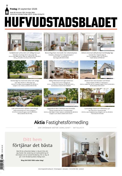 Hufvudstadsbladet 25.9.2026