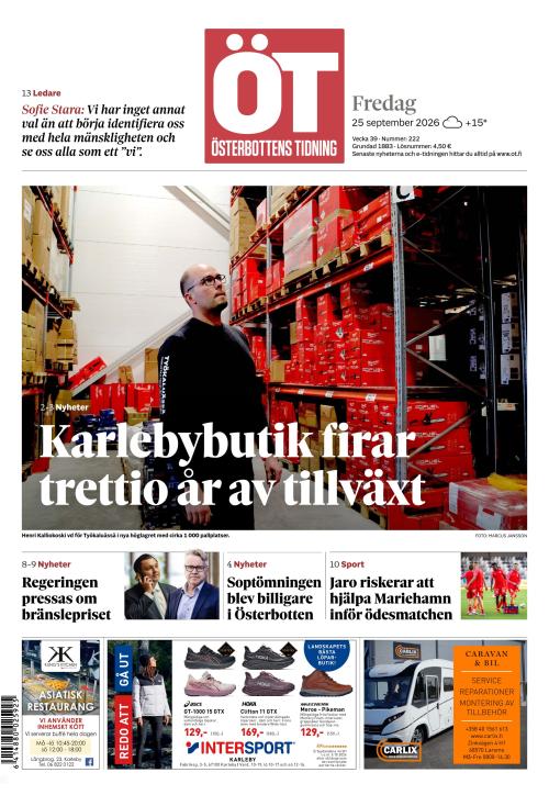 Österbottens Tidning 25.9.2026