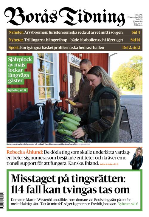 Borås Tidning 25.9.2026
