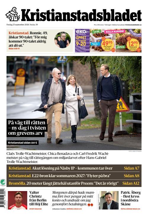 Kristianstadsbladet 25.9.2026