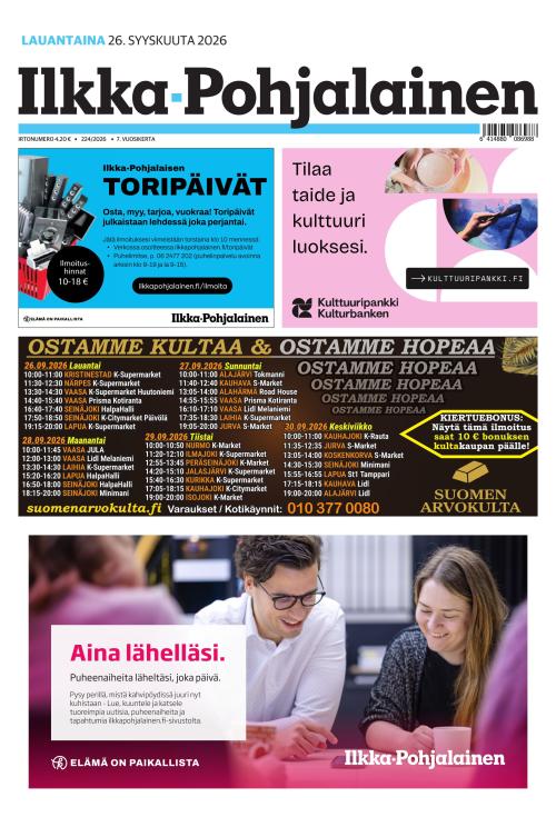 Ilkka-Pohjalainen 26.9.2026