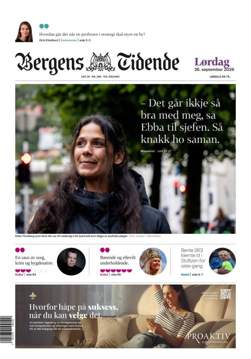 Bergens Tidende 26.9.2026