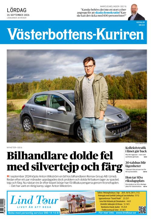Västerbottens-Kuriren 26.9.2026