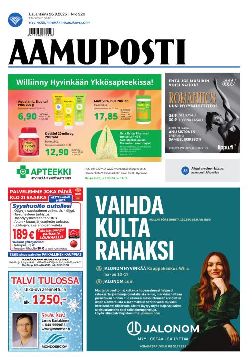 Aamuposti 26.9.2026