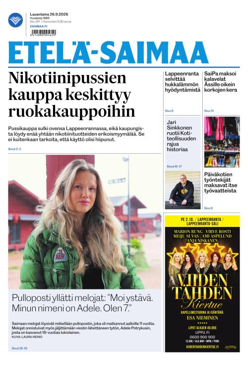 Etelä-Saimaa 26.9.2026