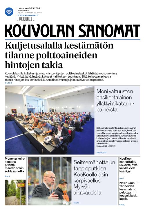 Kouvolan Sanomat 26.9.2026