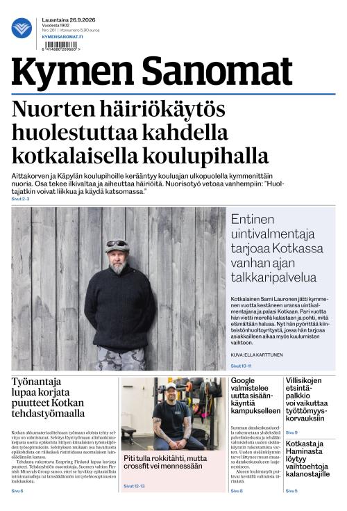 Kymen Sanomat 26.9.2026