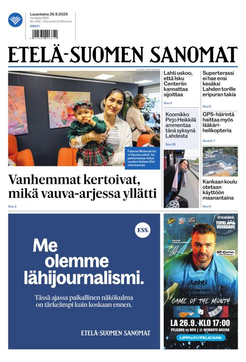 Etelä-Suomen Sanomat 26.9.2026