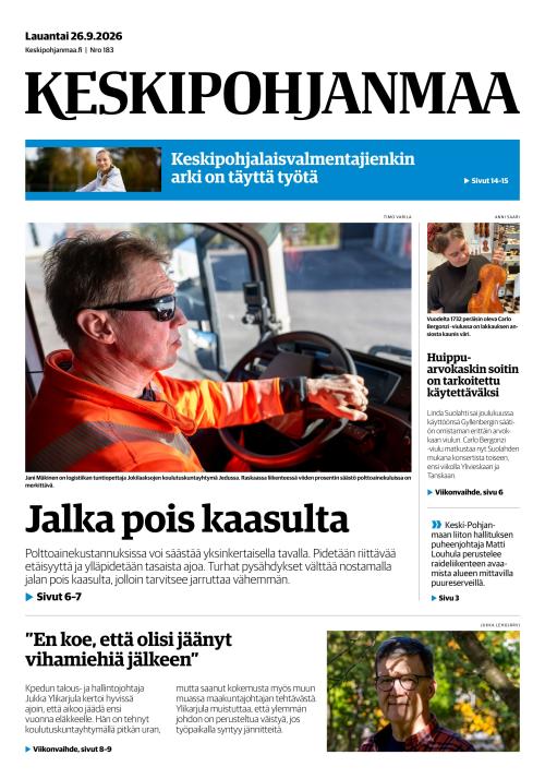 Keskipohjanmaa 26.9.2026