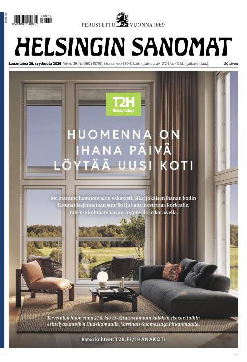 Helsingin Sanomat 26.9.2026