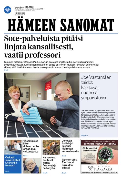 Hämeen Sanomat 26.9.2026