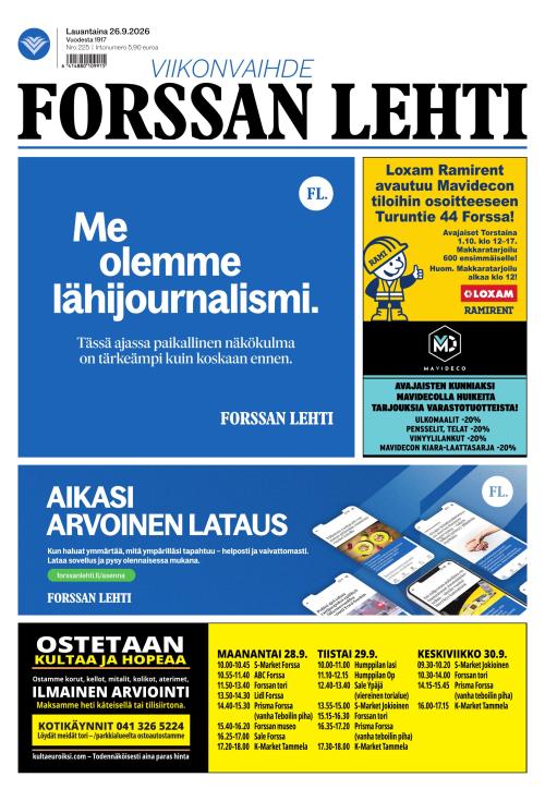 Forssan Lehti 26.9.2026