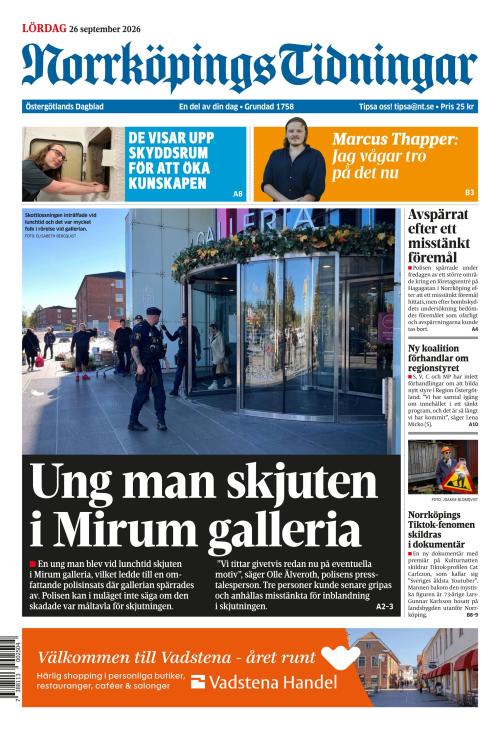 Norrköpings Tidningar 26.9.2026