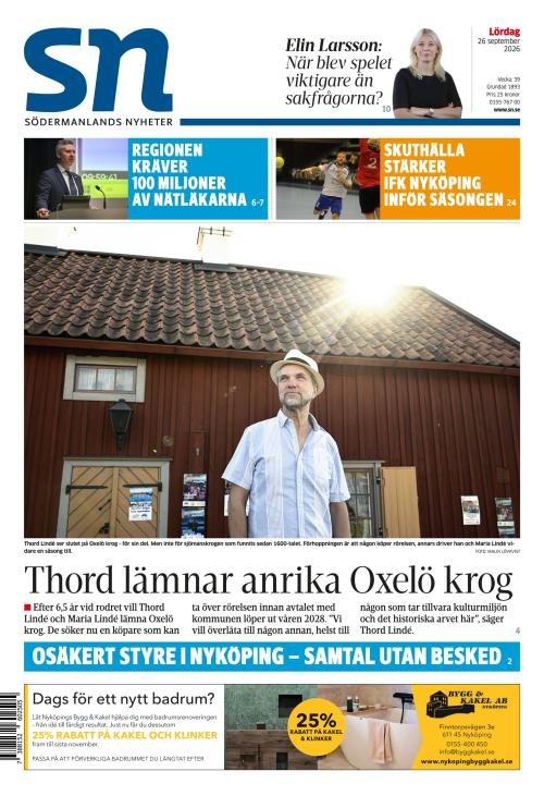 Södermanlands Nyheter 26.9.2026