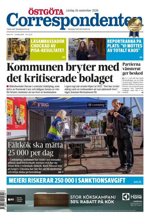 Östgöta Correspondenten 26.9.2026
