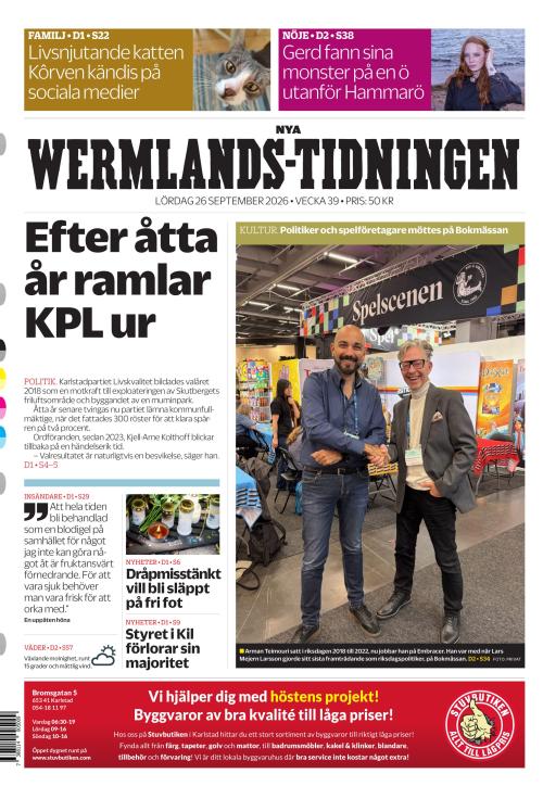 Nya Wermlands-Tidningen 26.9.2026