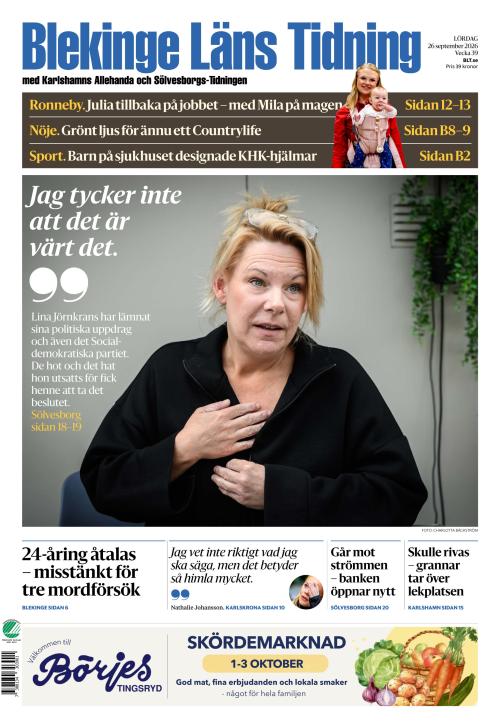 Blekinge Läns Tidning 26.9.2026