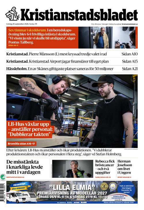 Kristianstadsbladet 26.9.2026