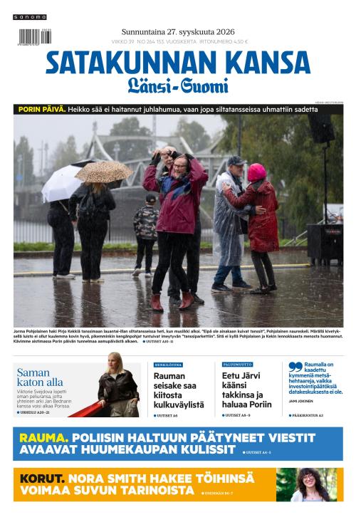 Satakunnan Kansa Länsi-Suomi 27.9.2026