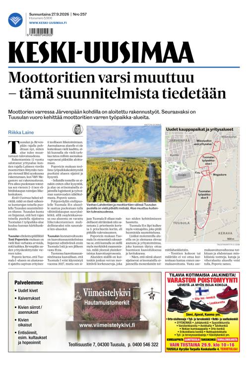 Keski-Uusimaa 27.9.2026