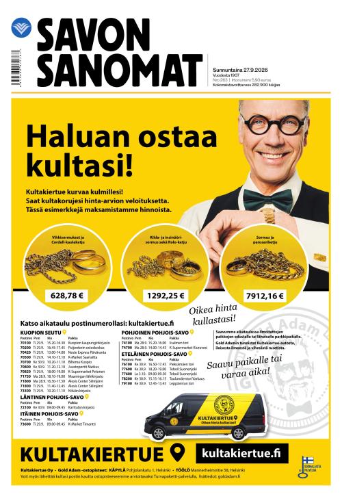 Savon Sanomat 27.9.2026