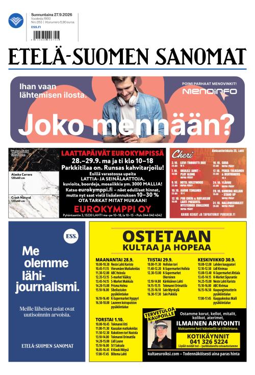 Etelä-Suomen Sanomat 27.9.2026