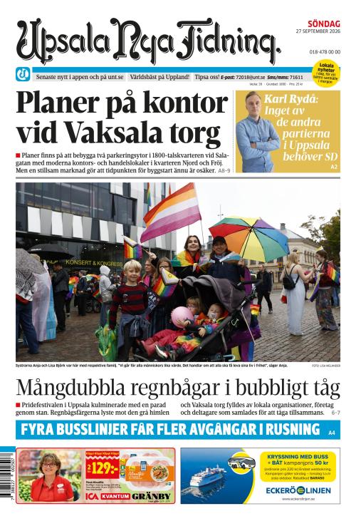 Upsala Nya Tidning 27.9.2026