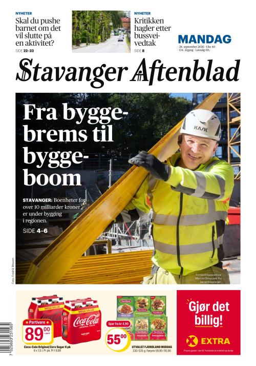 Stavanger Aftenblad 28.9.2026
