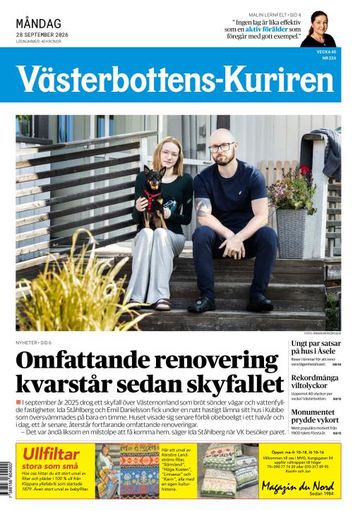 Västerbottens-Kuriren 28.9.2026