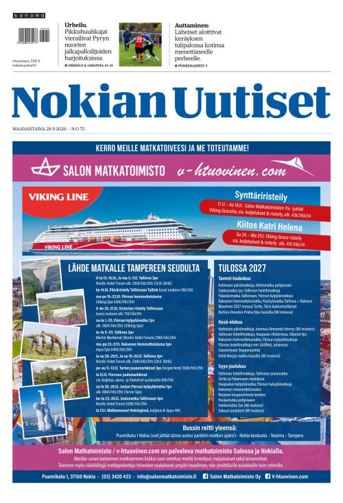 Nokian Uutiset 28.9.2026