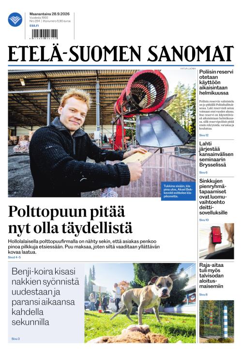 Etelä-Suomen Sanomat 28.9.2026