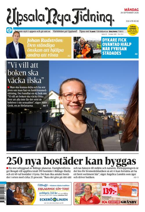 Upsala Nya Tidning 28.9.2026