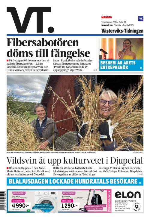 Västerviks-Tidningen 28.9.2026