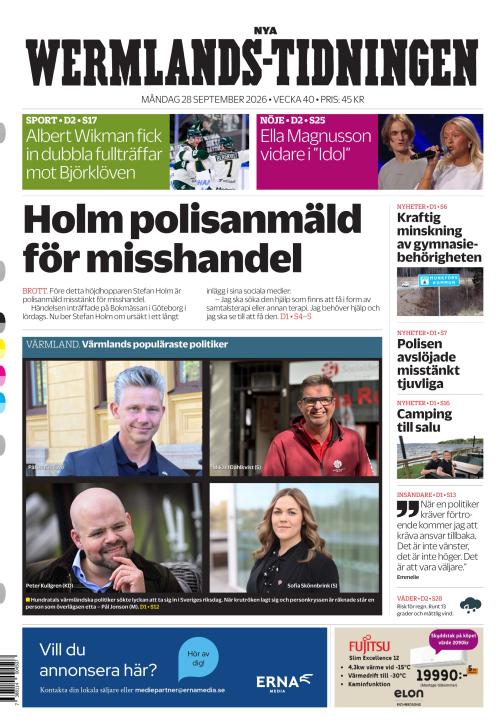 Nya Wermlands-Tidningen 28.9.2026