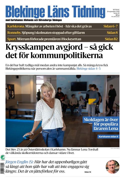 Blekinge Läns Tidning 28.9.2026
