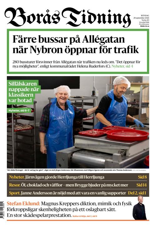 Borås Tidning 28.9.2026