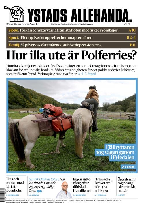 Ystads Allehanda 28.9.2026