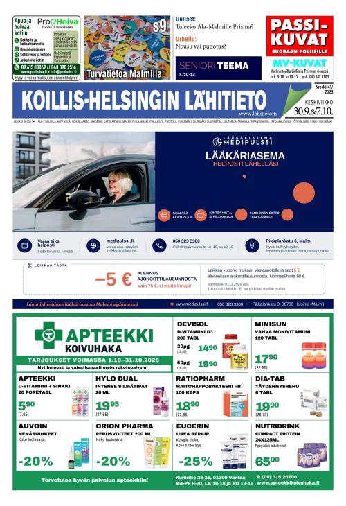 Koillis-Helsingin lähitieto 30.9.2026