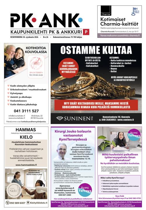 Kaupunkilehti Pohjois-Kymenlaakso 30.9.2026