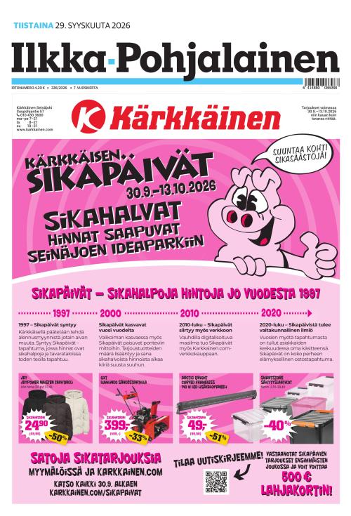 Ilkka-Pohjalainen 29.9.2026